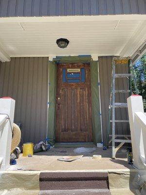 Front door restain