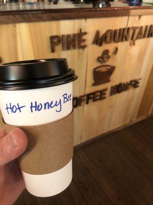 Hot Honey Bee Coffee made with local honey