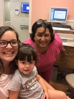 She loves getting her teeth cleaned by Jackie