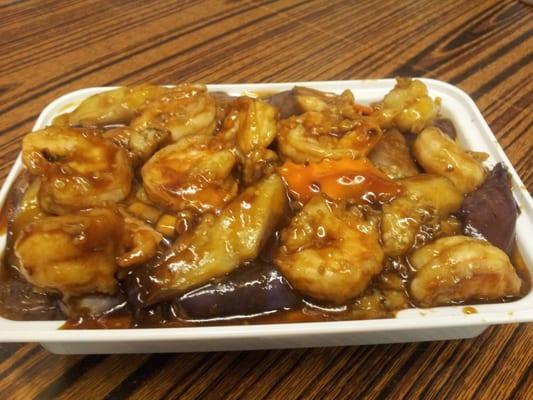 Shrimp with Chinese Eggplant in Garlic Sauce