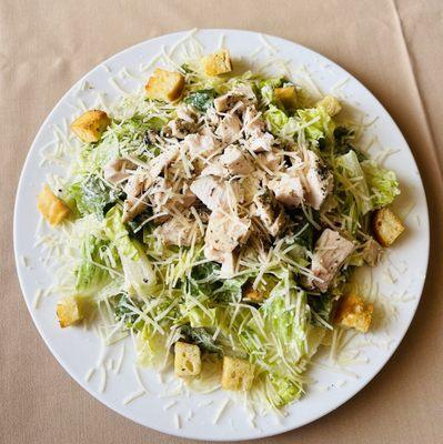 Caesar salad, added chicken