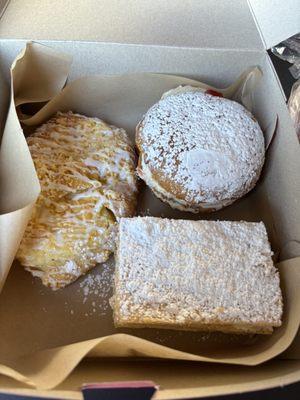 Cheese danish, fruit paczki, napoleon pastry