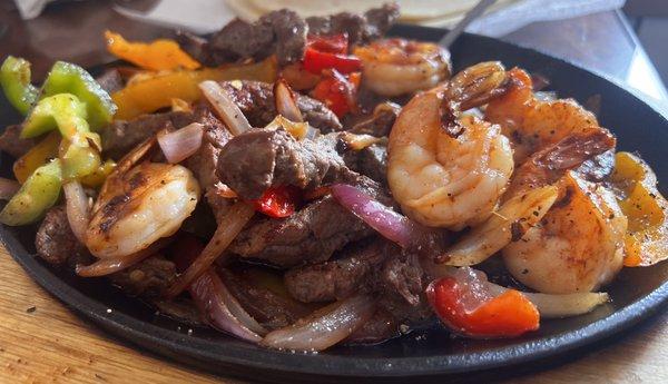 Steak and Steak & Shrimp Fajitas