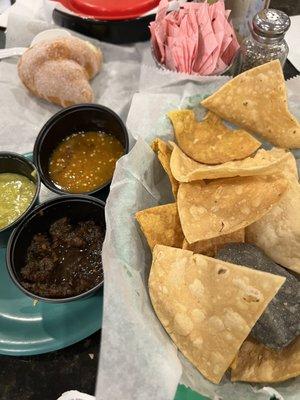 Salsas and Chips and 4 oz. Salsa