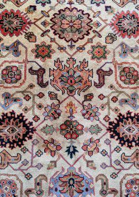 Snippet of wool rug from India.