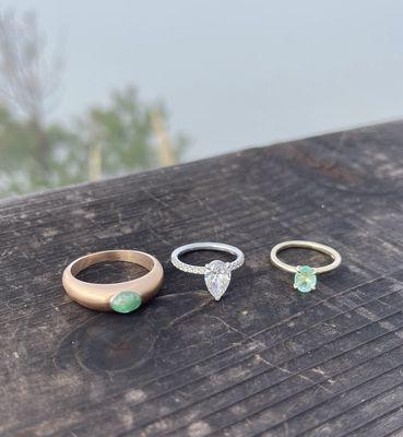 All custom rings made by M&D (Moji).