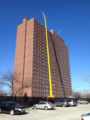 Loading 22 story roof