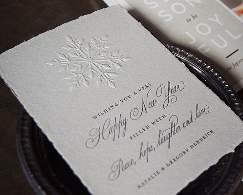 Blind Embossed and LetterPressed - Soooo elegant