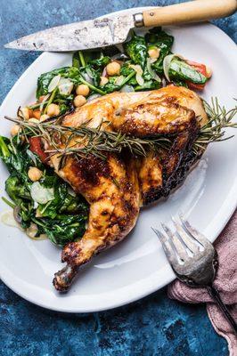 Roasted Rosemary Lemon Chicken, Dinner Menu