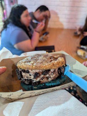 Toasted s'mores ice cream w/ added oreos