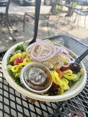 Italian Tuna Salad on greens