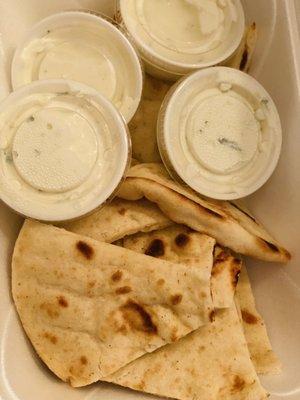 Pita with tzatziki