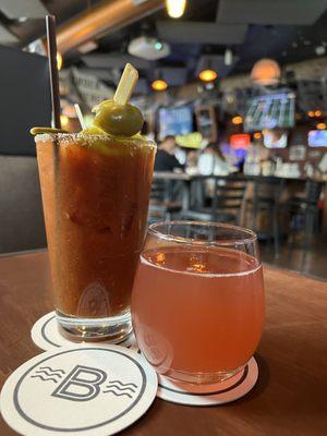 Bloody Mary (classic) and Mimosa Breeze