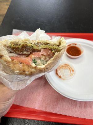 Falafel Pita wrap