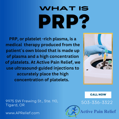 PRP for pain relief