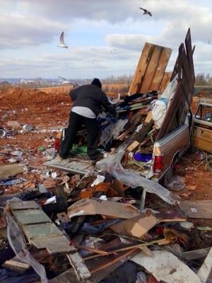 Baltimore city  landfill Curtis bay. Real junk disposal