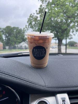 Cold brew with cream and sugar