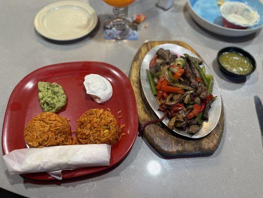 Steak fajitas