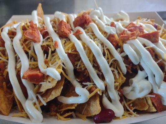 Pad Thai loaded nachos