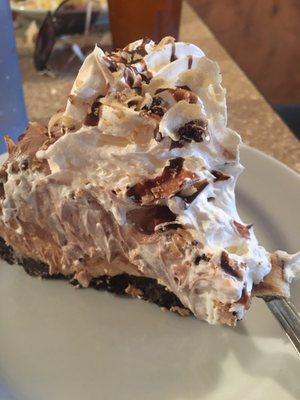 PB Chocolate pie. Solid choice for a dessert here. Very rich and it's a huge piece.