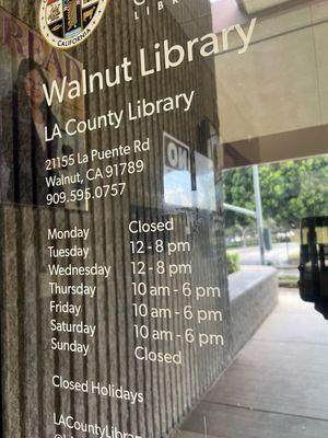 LA County Library - Walnut Library