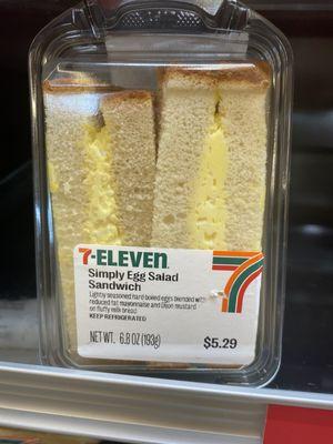 I've loved 7-11 egg salad sandwiches for my whole life