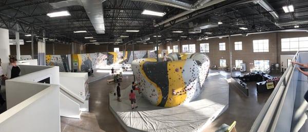 Pano of the climbing walls!