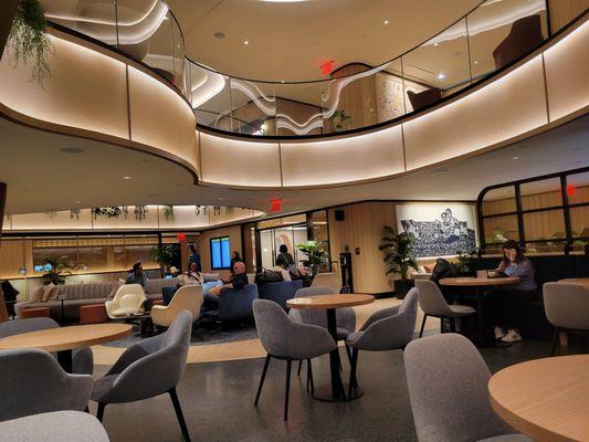 View of the lounge while sitting in the dining area.