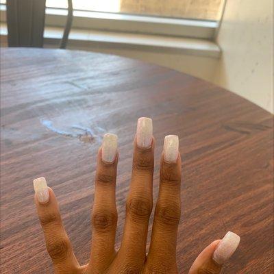 She ain't even do my nails right I should've paid half with the bullshit ass work and rude ass attitude the heffa had.