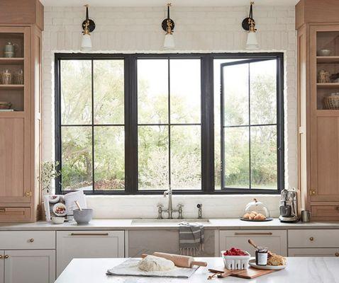 Feel that old world charm with modern design and energy efficiency with these black casement windows.