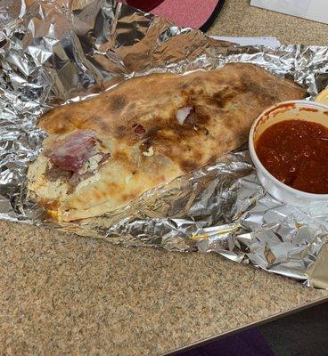 Meat lover's calzone