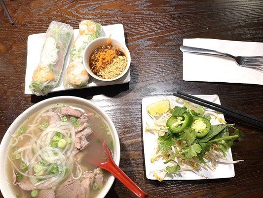 Eye round and brisket pho