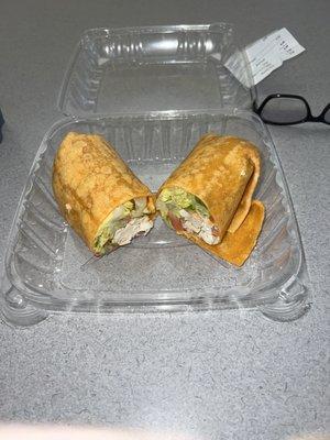 Fresh made deli sandwich wrap