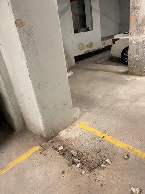 Parking garage falling apart