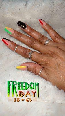 My Juneteenth Inspired Nails