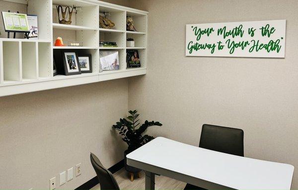 Consultation room at Encino Dental Health and Wellness.