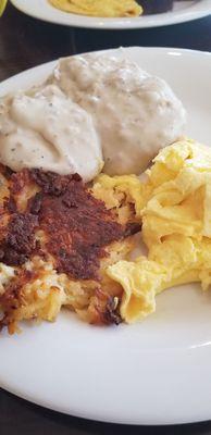 Biscuits and gravy plate