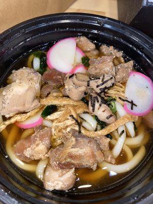 Chicken udon noodles