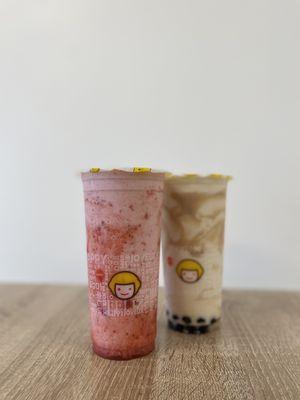 Strawberry & Taro Milkshake