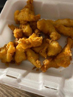 "Orange" chicken but with no orange sauce or flavoring