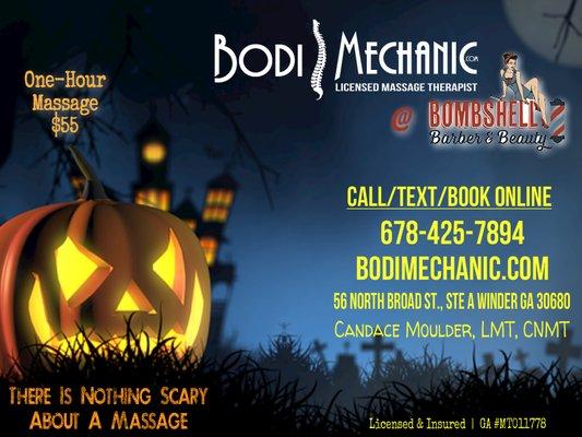 Happy Halloween 2019 from BodiMechanic Massage in Winder GA