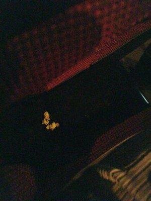 Popcorn left between the seats smh