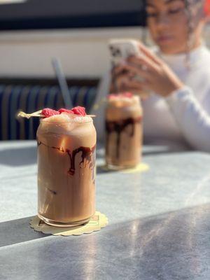 Nutella raspberry nitro latte