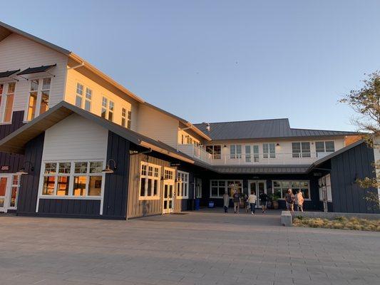 Main entrance at sunset