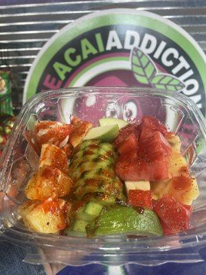 Pico de Gallo: Fruits drizzled with chamoy, Tajín & like juice