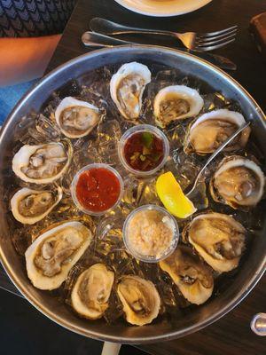 Blue point oysters on the half shell