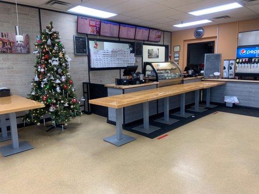 Beautiful Christmas Tree and putting some distance between the service desk.