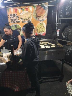 Tortillas made on the spot!