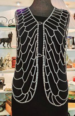 Vintage Rhinestone Vest!  Wowsa!