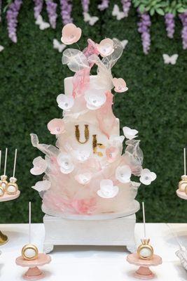 My beautiful cake at my bridal shower - photography by Gasparian Photography